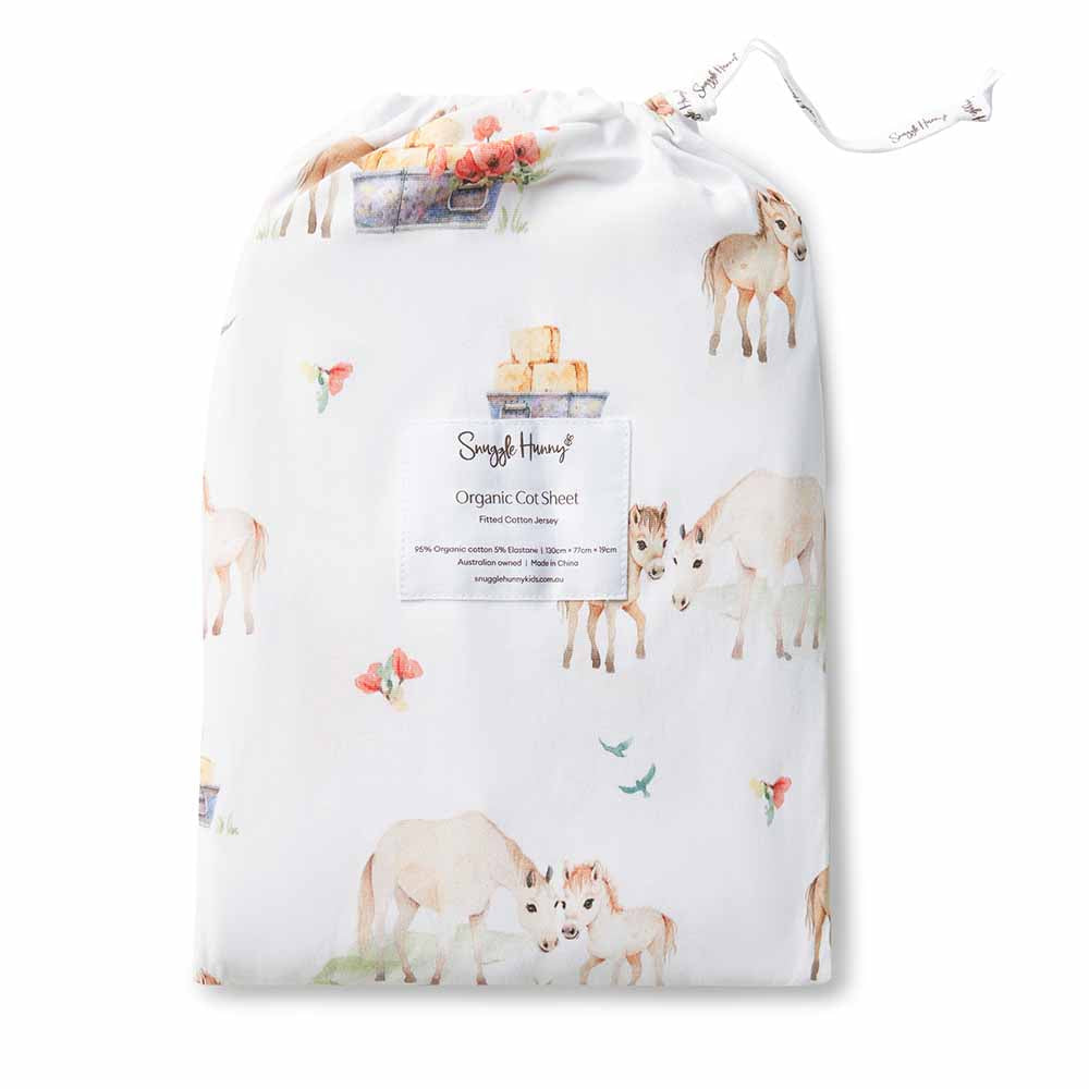 Fitted Cot Sheet - Pony Pals