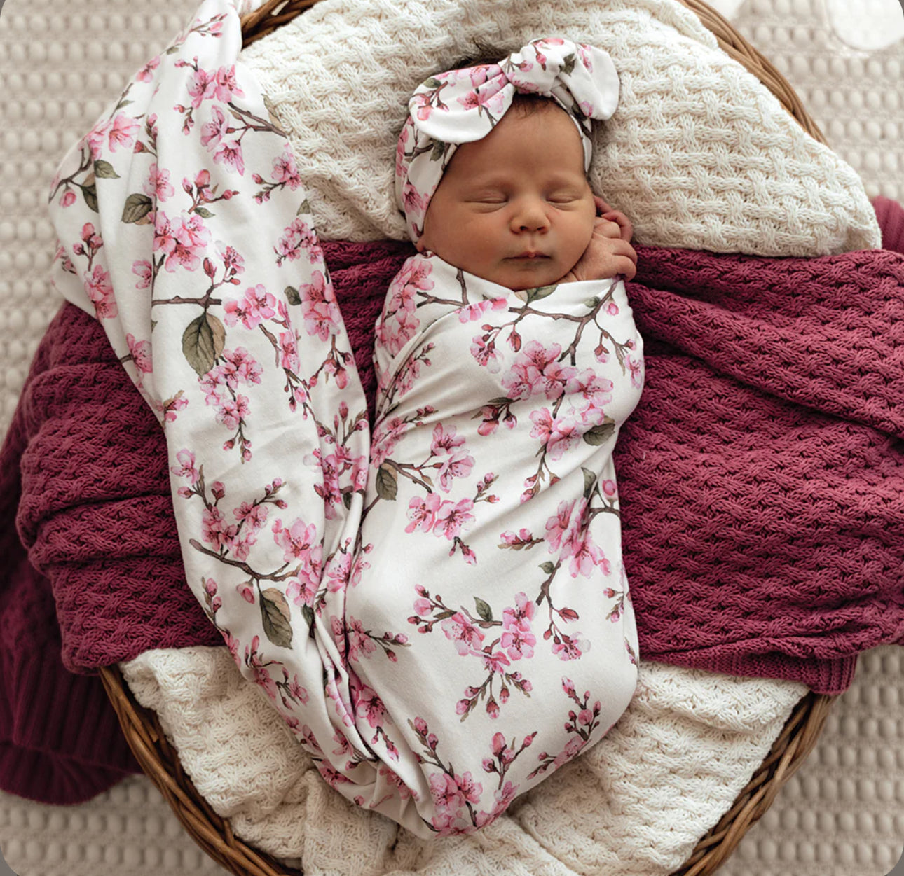 Snuggle Hunny Wrap Set - Cherry Blossom