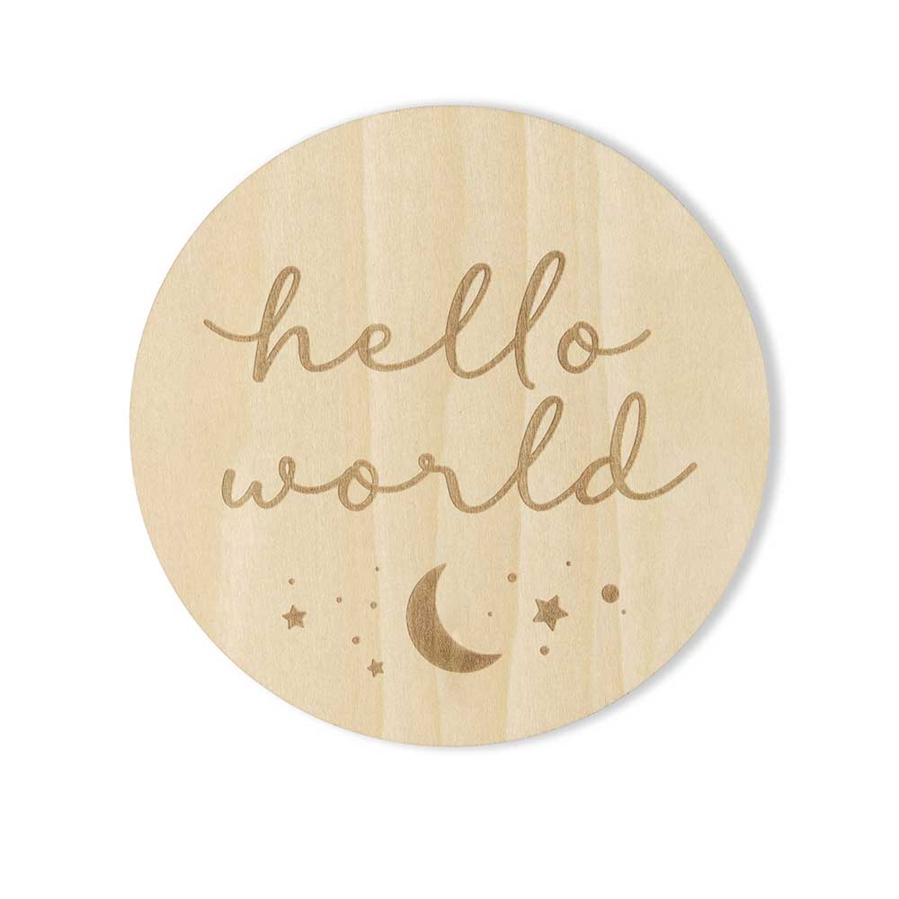 Wooden Milestone Cards - Sun & Moon