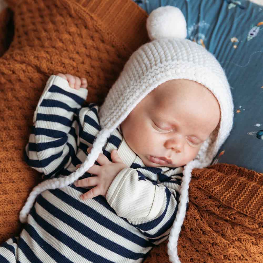 Ivory Merino Wool Bonnet & Booties