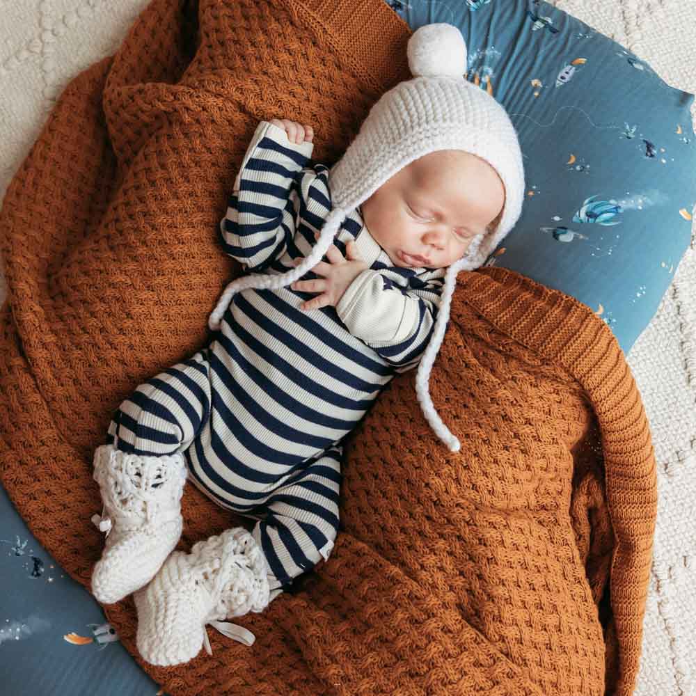 Ivory Merino Wool Bonnet & Booties