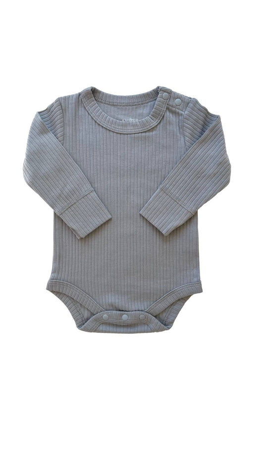 Basics Long Sleeve Bodysuit - Dusty Blue