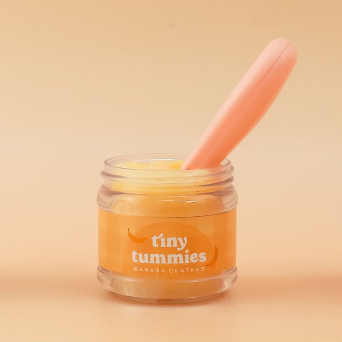 Tiny tummies banana custard food jar and spoon set