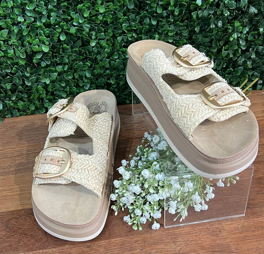 Fantasy Zefi Sandals - Vanilla Raffia