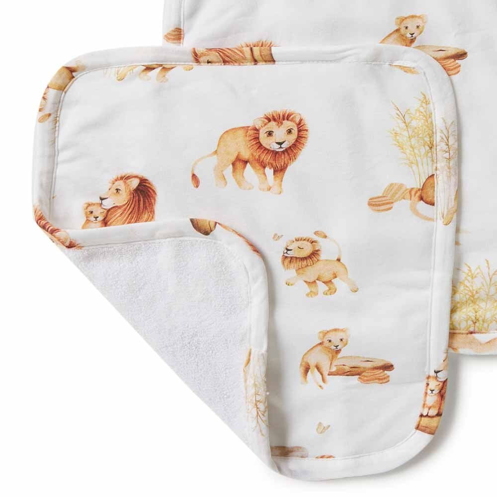 Snuggle Hunny Organic 3 Pack Wash Cloths - Lion